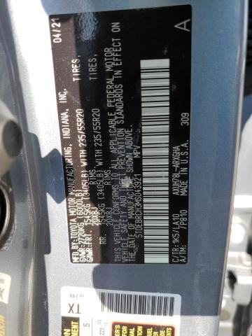 Photo 10 from auction – 2021 TOYOTA HIGHLANDER with VIN 5TDEBRCH3MS043921