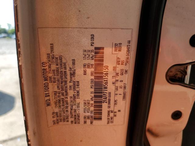 Photo 10 from auction – 2006 FORD CROWN VICT with VIN 2FAFP71W56X156150