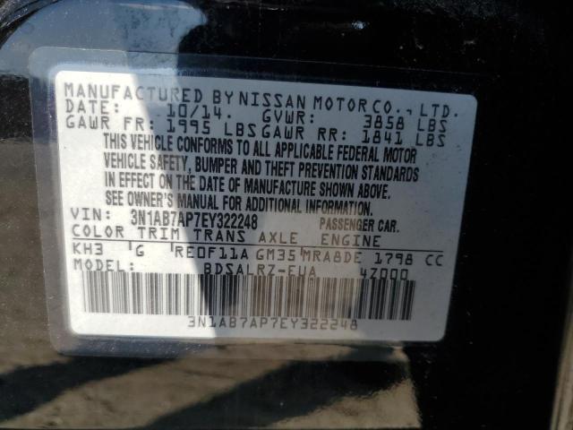 Photo 10 from auction – 2014 NISSAN SENTRA S with VIN 3N1AB7AP7EY322248