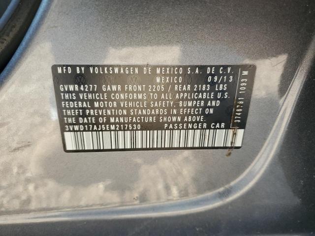 Photo 10 from auction – 2014 VOLKSWAGEN JETTA SE with VIN 3VWD17AJ5EM217530