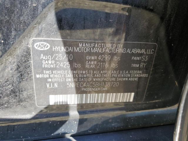 Photo 10 from auction – 2011 HYUNDAI SONATA SE with VIN 5NPEC4AC5BH138720