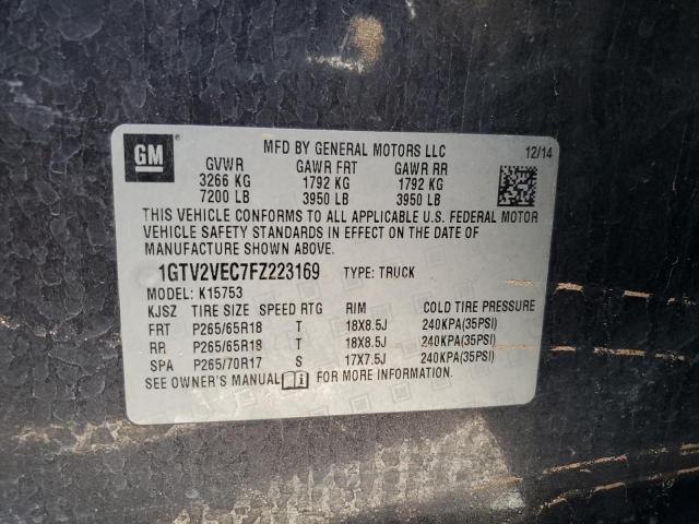 Photo 10 from auction – 2015 GMC SIERRA K15 with VIN 1GTV2VEC7FZ223169