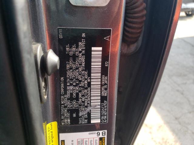 Photo 10 from auction – 2011 TOYOTA 4RUNNER SR with VIN JTEBU5JR3B5068446