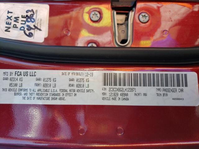 Photo 10 from auction – 2020 DODGE CHARGER SX with VIN 2C3CDXBG2LH123971