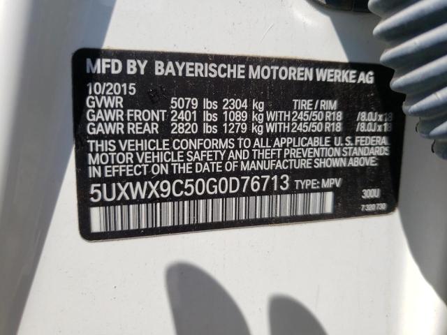 Photo 10 from auction – 2016 BMW X3 XDRIVE2 with VIN 5UXWX9C50G0D76713
