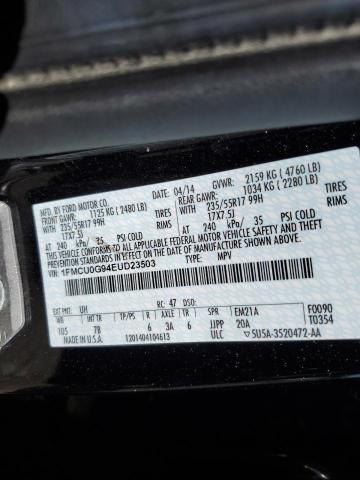 Photo 10 from auction – 2014 FORD ESCAPE SE with VIN 1FMCU0G94EUD23503