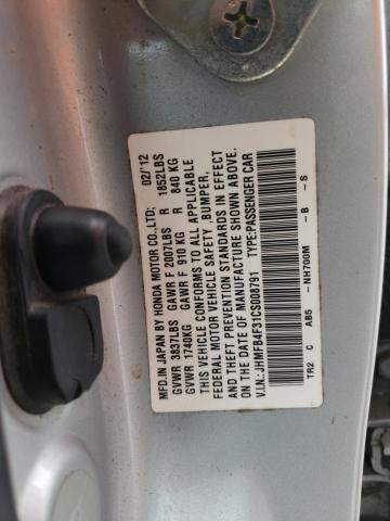 Photo 10 from auction – 2012 HONDA CIVIC HYBR with VIN JHMFB4F31CS008791