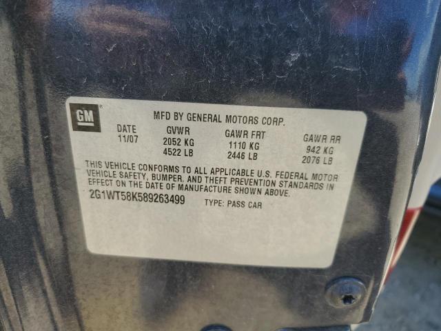 Photo 10 from auction – 2008 CHEVROLET IMPALA LT with VIN 2G1WT58K589263499