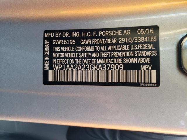 Photo 10 from auction – 2016 PORSCHE CAYENNE with VIN WP1AA2A23GKA37909
