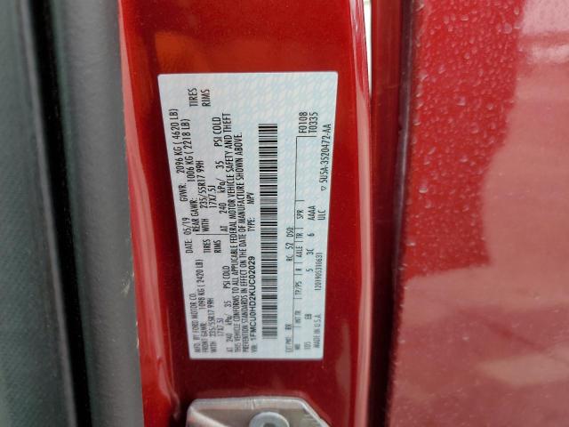 Photo 10 from auction – 2019 FORD ESCAPE SEL with VIN 1FMCU0HD2KUC02029