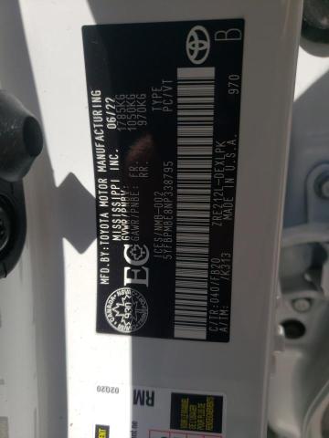 Photo 10 from auction – 2022 TOYOTA COROLLA LE with VIN 5YFBPMBE8NP338795