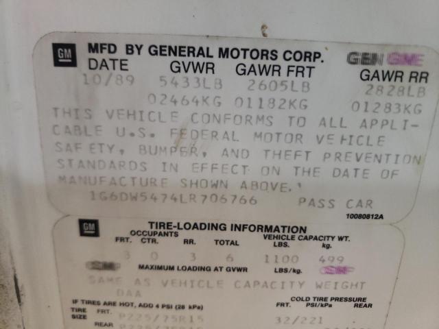 Photo 10 from auction – 1990 CADILLAC BROUGHAM with VIN 1G6DW5474LR706766