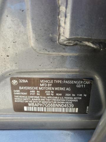 Photo 10 from auction – 2011 BMW 328 I with VIN WBAPH7G56BNN04539