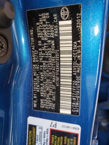 Photo 10 from auction – 2017 TOYOTA CAMRY SE with VIN 4T1BF1FKXHU732075
