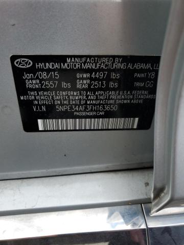 Photo 10 from auction – 2015 HYUNDAI SONATA SPO with VIN 5NPE34AF3FH163650