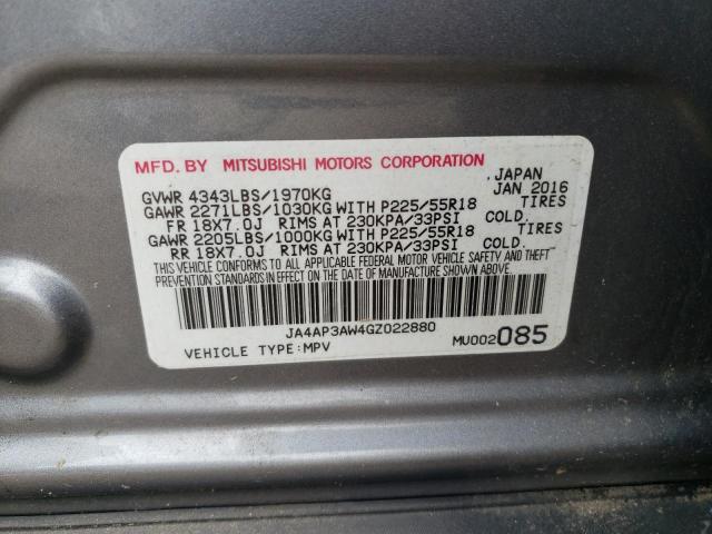 Photo 10 from auction – 2016 MITSUBISHI OUTLANDER with VIN JA4AP3AW4GZ022880