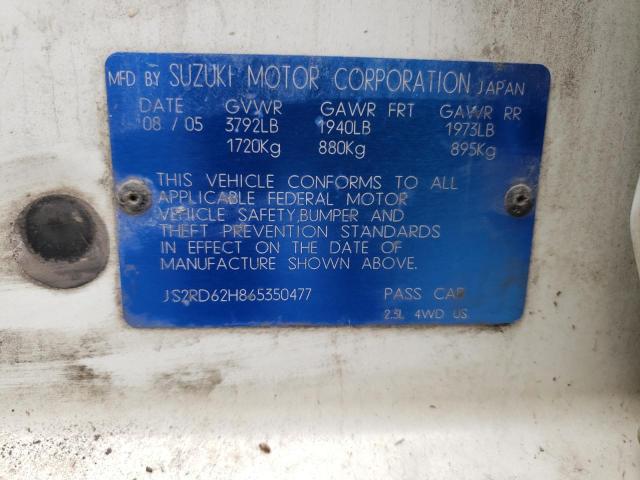 Photo 10 from auction – 2006 SUZUKI AERIO with VIN JS2RD62H865350477