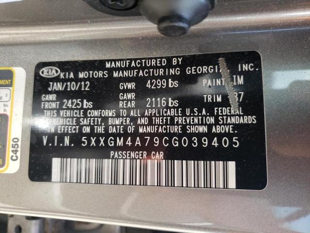 Photo 10 from auction – 2012 KIA OPTIMA LX with VIN 5XXGM4A79CG039405