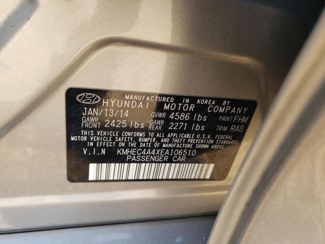 Photo 10 from auction – 2014 HYUNDAI SONATA HYB with VIN KMHEC4A4XEA106510