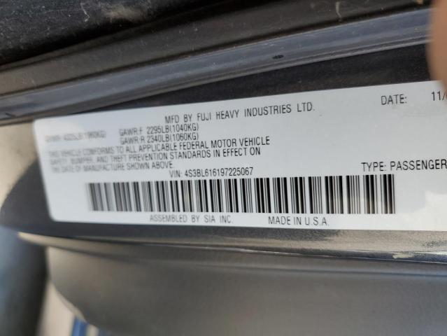 Photo 10 from auction – 2009 SUBARU LEGACY 2.5 with VIN 4S3BL616197225067