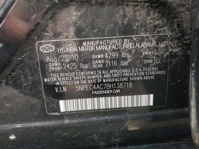 Photo 10 from auction – 2011 HYUNDAI SONATA SE with VIN 5NPEC4AC7BH138718