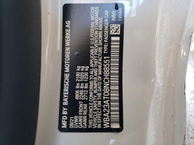 Photo 10 from auction – 2022 BMW 430I with VIN WBA23AT08NCH88551