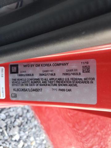 Photo 10 from auction – 2020 CHEVROLET SPARK 1LT with VIN KL8CD6SA7LC445017