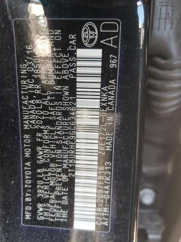 Photo 10 from auction – 2016 TOYOTA COROLLA L with VIN 2T1BURHE9GC634621