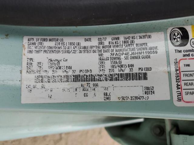 Photo 10 from auction – 2017 FORD FIESTA SE with VIN 3FADP4EJ6HM119059