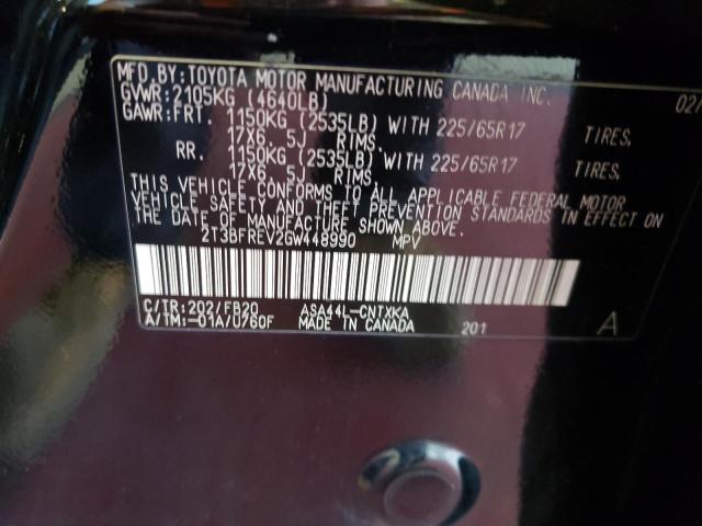 Photo 10 from auction – 2016 TOYOTA RAV4 LE with VIN 2T3BFREV2GW448990
