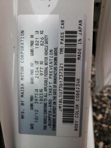 Photo 10 from auction – 2013 MAZDA 3 I with VIN JM1BL1U73D1737321