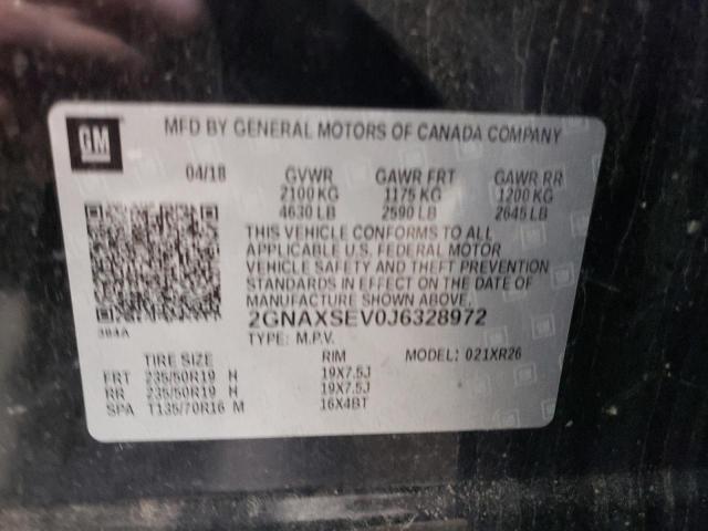 Photo 10 from auction – 2018 CHEVROLET EQUINOX LT with VIN 2GNAXSEV0J6328972