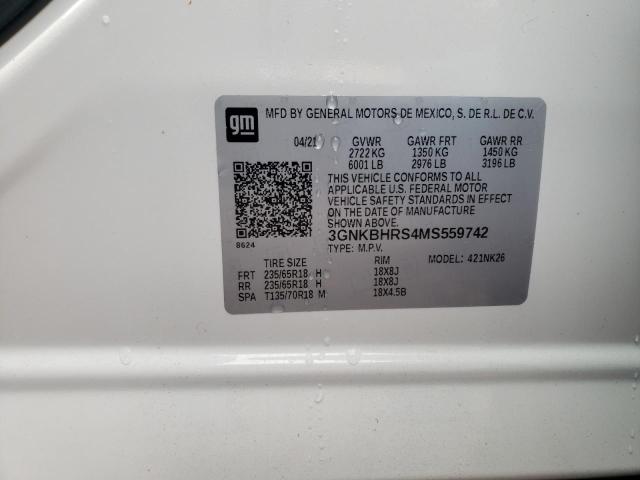 Photo 10 from auction – 2021 CHEVROLET BLAZER 2LT with VIN 3GNKBHRS4MS559742