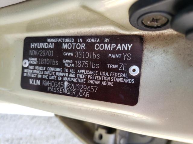 Photo 10 from auction – 2002 HYUNDAI ACCENT with VIN KMHCG45C82U329457