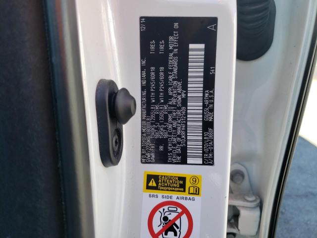 Photo 10 from auction – 2015 TOYOTA HIGHLANDER with VIN 5TDJKRFH4FS121409