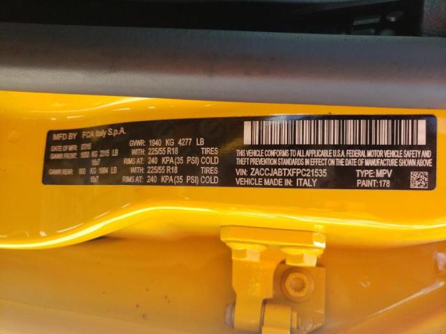 Photo 10 from auction – 2015 JEEP RENEGADE L with VIN ZACCJABTXFPC21535