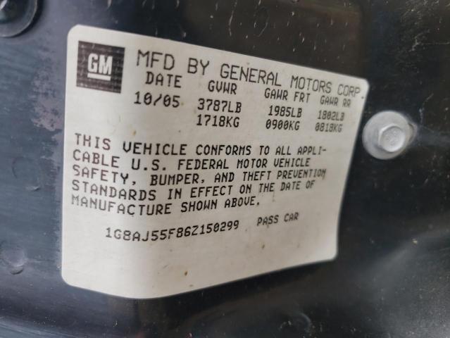 Photo 10 from auction – 2006 SATURN ION LEVEL with VIN 1G8AJ55F86Z150299