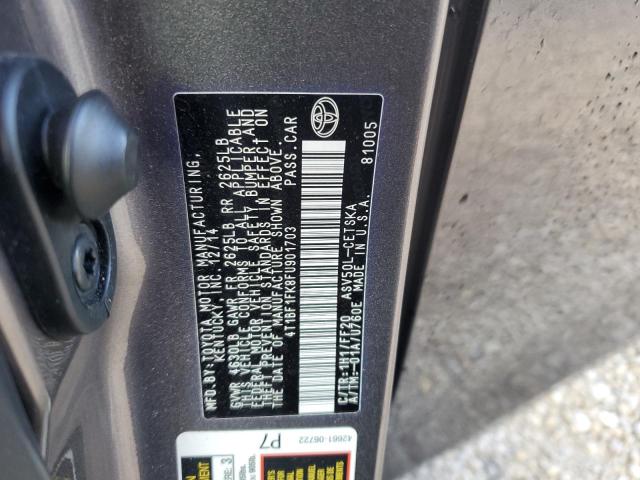 Photo 10 from auction – 2015 TOYOTA CAMRY LE with VIN 4T1BF1FK8FU901703