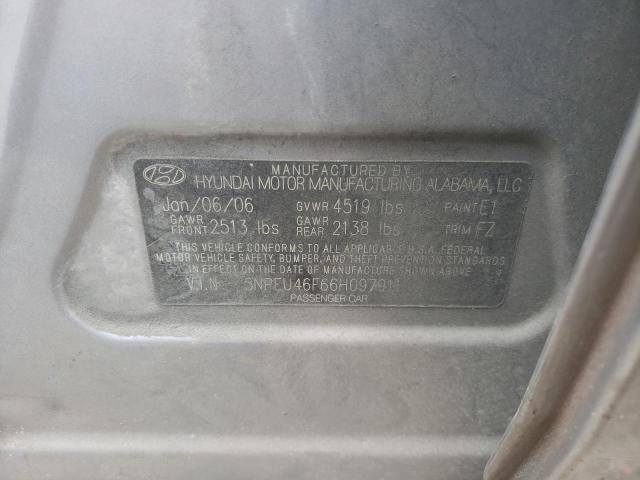 Photo 10 from auction – 2006 HYUNDAI SONATA GLS with VIN 5NPEU46F66H097911