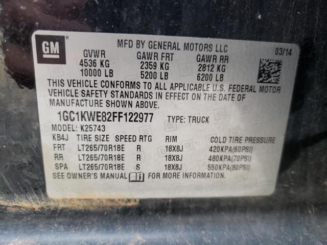 Photo 10 from auction – 2015 CHEVROLET silverado with VIN 1GC1KWE82FF122977