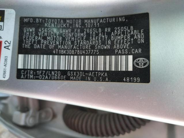Photo 10 from auction – 2011 TOYOTA AVALON BAS with VIN 4T1BK3DB7BU437775