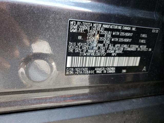 Photo 10 from auction – 2020 TOYOTA RAV4 XLE with VIN 2T3W1RFV8LC061757