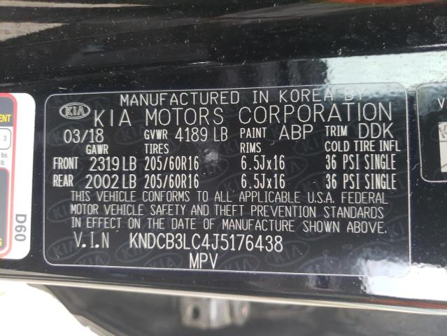 Photo 10 from auction – 2018 KIA NIRO FE with VIN KNDCB3LC4J5176438