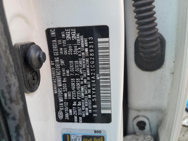 Photo 10 from auction – 2012 KIA SORENTO EX with VIN 5XYKU4A21CG289313