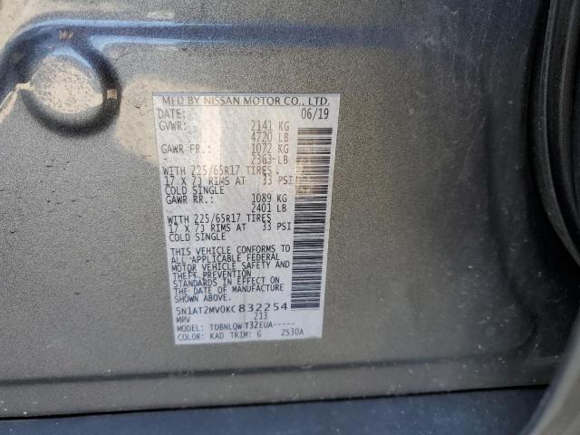 Photo 10 from auction – 2019 NISSAN ROGUE S with VIN 5N1AT2MV0KC832254