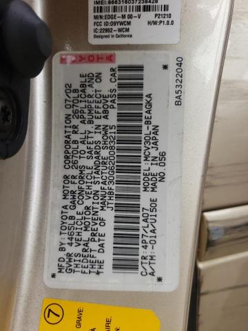 Photo 10 from auction – 2002 LEXUS ES 300 with VIN JTHBF30G620083215