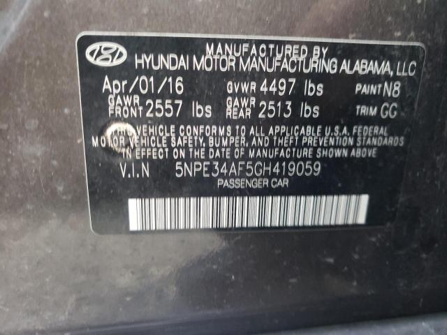 Photo 10 from auction – 2016 HYUNDAI SONATA SPO with VIN 5NPE34AF5GH419059
