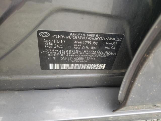 Photo 10 from auction – 2011 HYUNDAI SONATA GLS with VIN 5NPEB4AC6BH132041