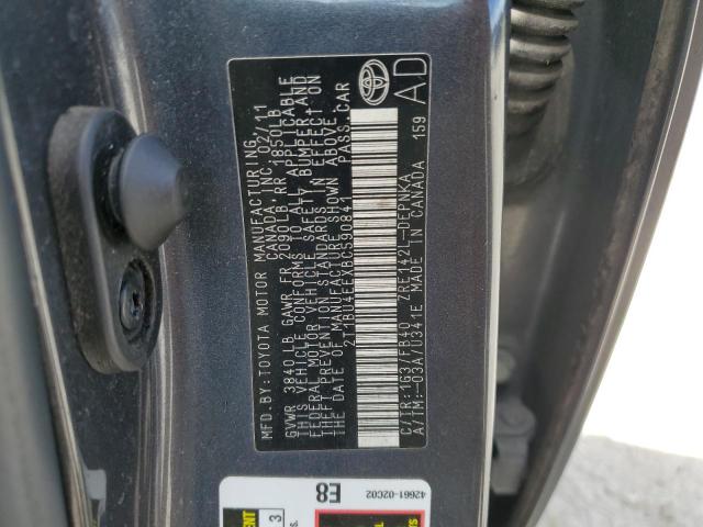 Photo 10 from auction – 2011 TOYOTA COROLLA BA with VIN 2T1BU4EEXBC590841