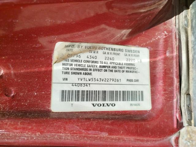 Photo 10 from auction – 1997 VOLVO 850 with VIN YV1LW5543V2279261